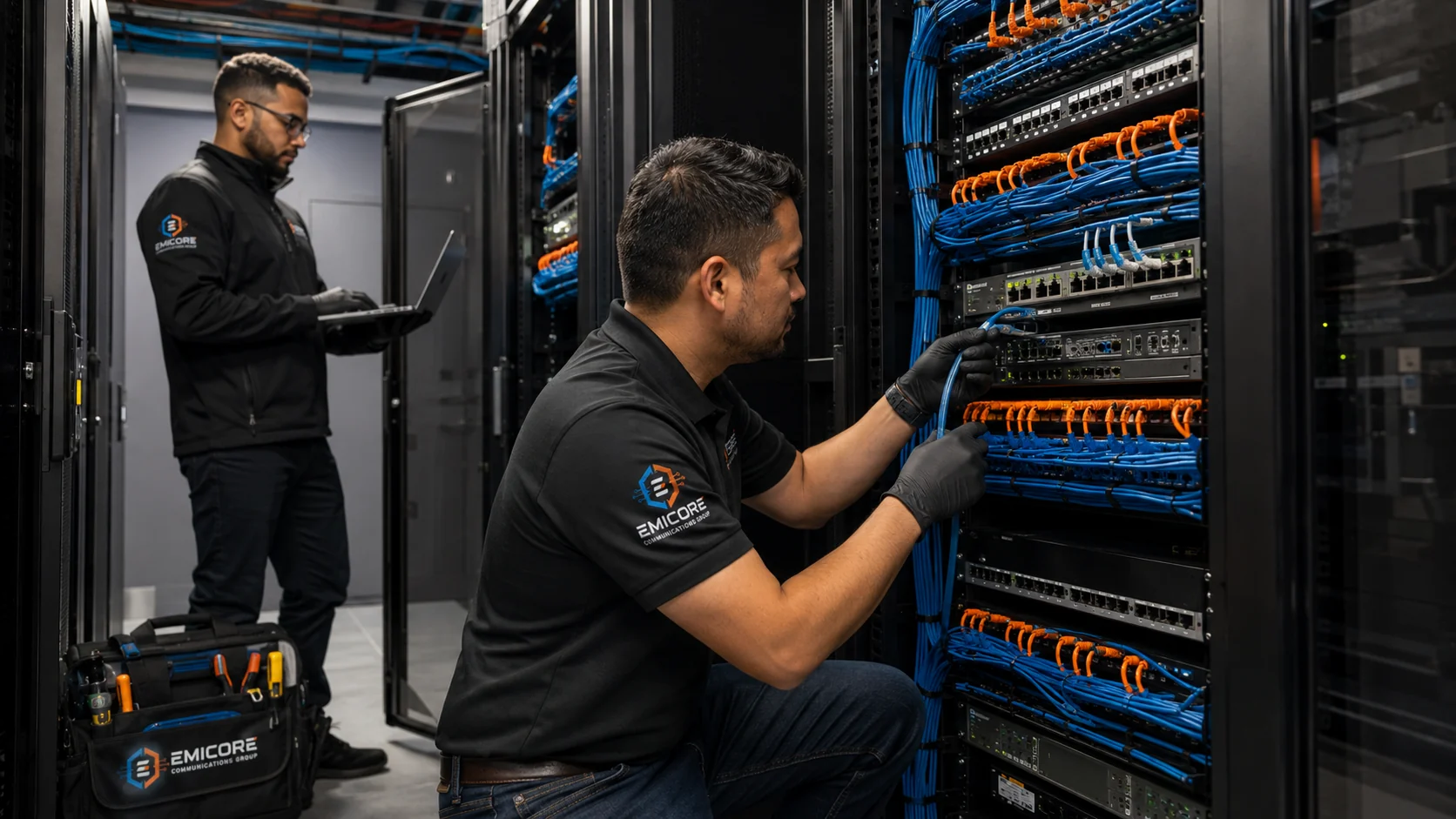 Network room structured cabling